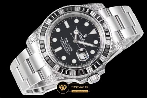 rolex submariner black on black diamond|Rolex Submariner official website.